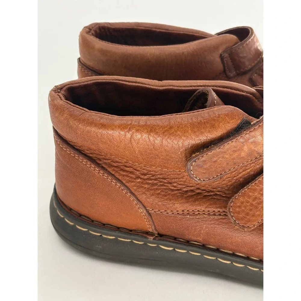 Lobo Solo Shoes Men Size 9 Brown‎ Leather Hook and Eye Comfort